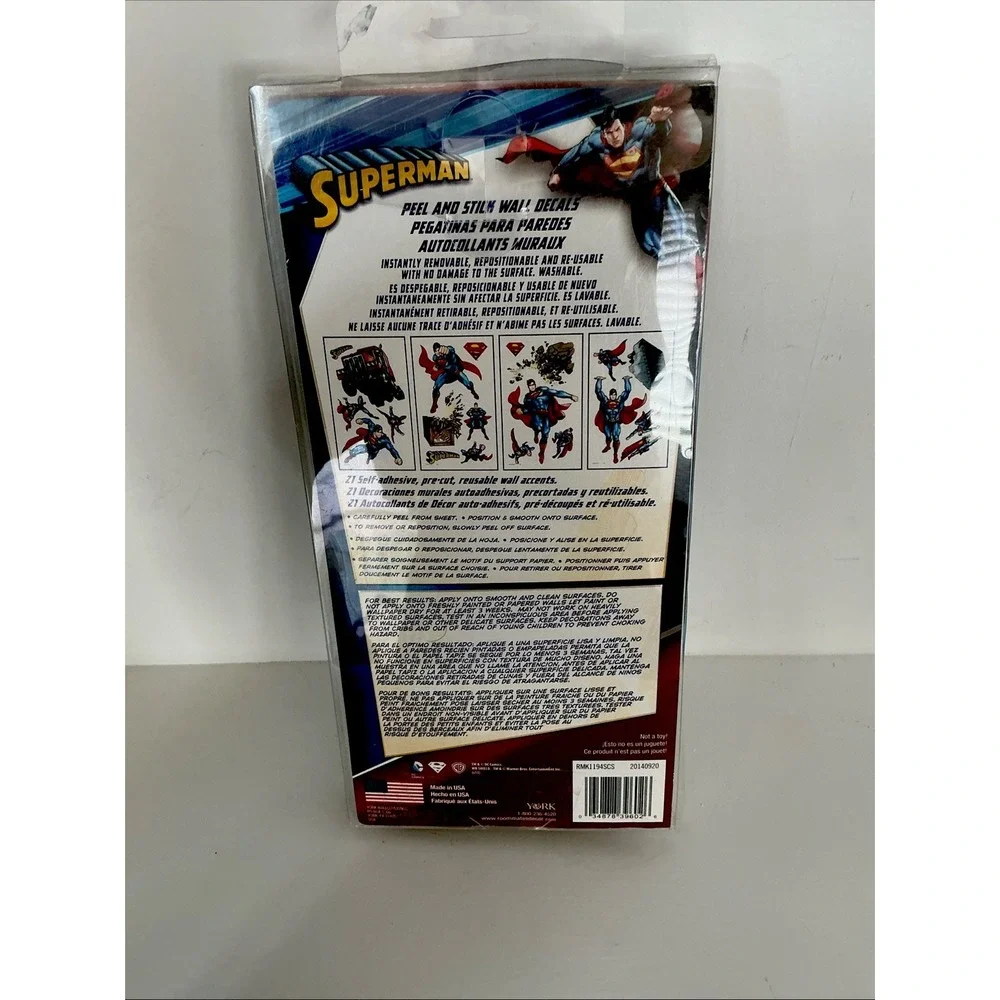 Superman Man Of Steel DC Comics - 21 Removable Wall Decals Stickers Peel & Stick